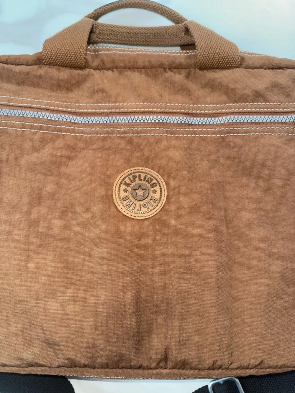 Kipling Brown Laptop Crossbody Briefcase